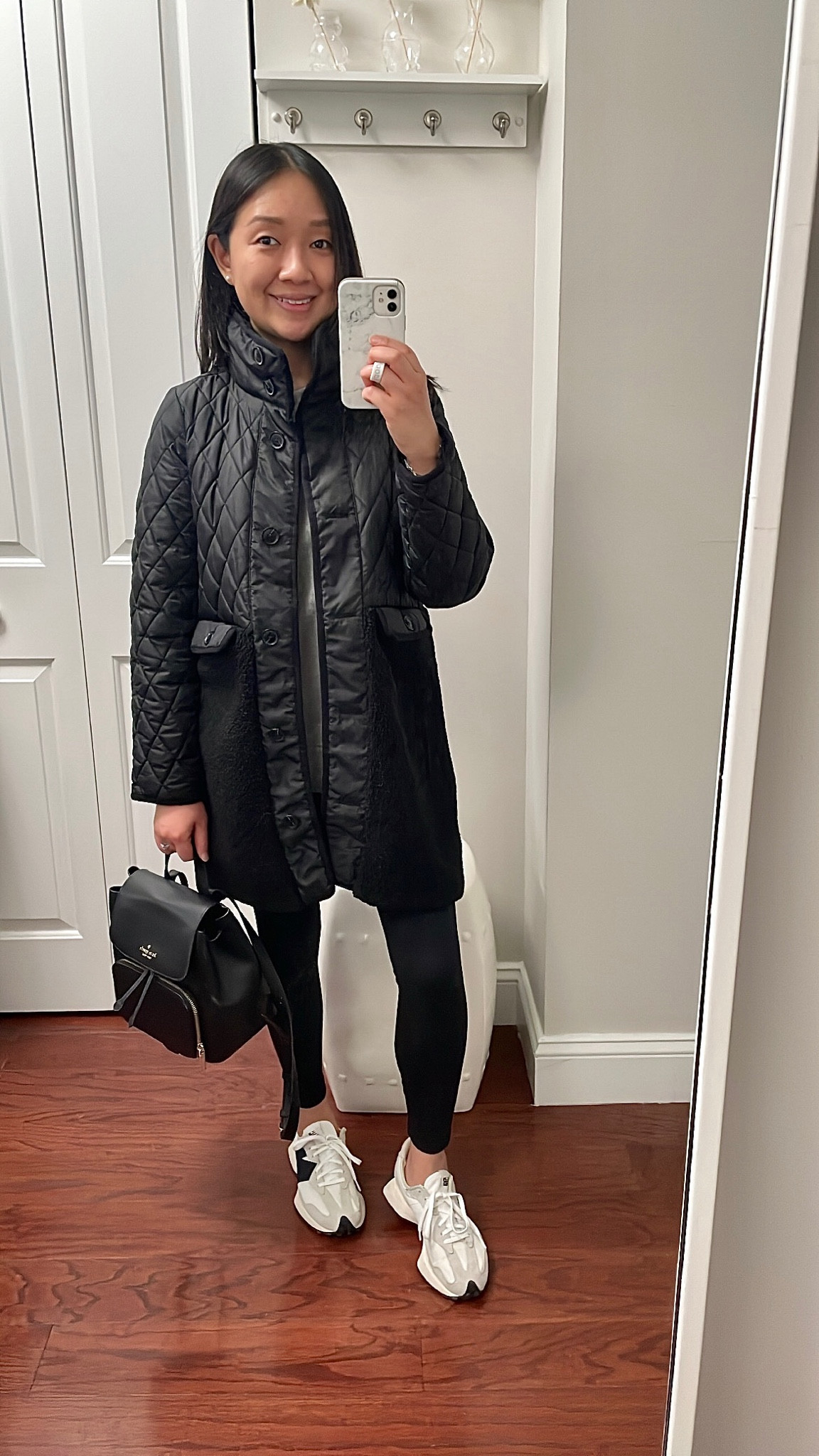 LOFT shearling coat in size XXS petite. It's runs large and fits like XXS-XS regular. I'm 5' 2.5" and 111 pounds.

#LTKSeasonal #LTKover40 #LTKsalealert