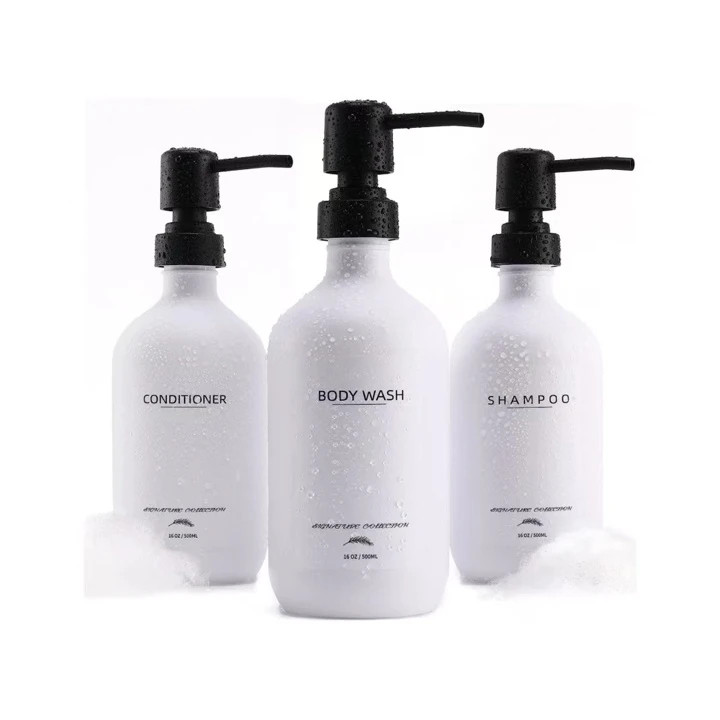 Shampoo and Conditioner Dispenser, 16.9oz Refillable Shampoo and Conditioner Bottles with Matte P... | SHEIN