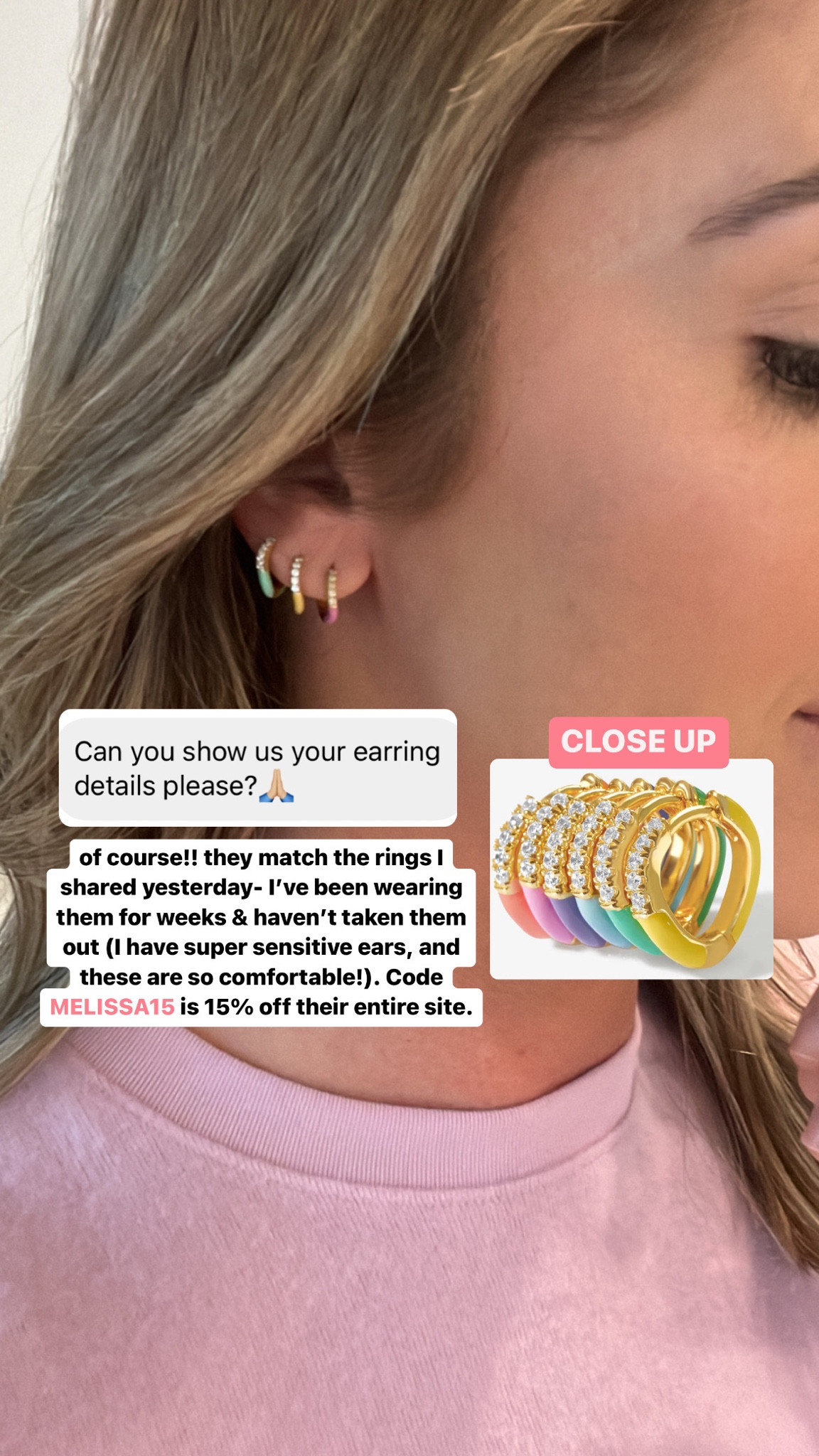 Hoop earring details! Comes in a pack of 6- code MELISSA15

#LTKstyletip