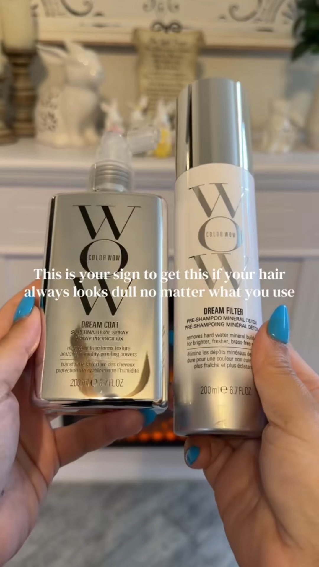 Get glossy, frizz-free hair ✨ Featuring Dream Coat for that glass hair finish and Dream Filter to remove buildup and dullness. Perfect for humid weather, hard water, and achieving that sleek, shiny look at home.

#colorwow #glasshair #frizzfreehair #shinyhairgoals #haircarefavorites #beautyfinds #haircaretips #dreamcoat #hairinspo #sleekhair

#LTKgrwm #LTKBeauty #LTKMothersDay