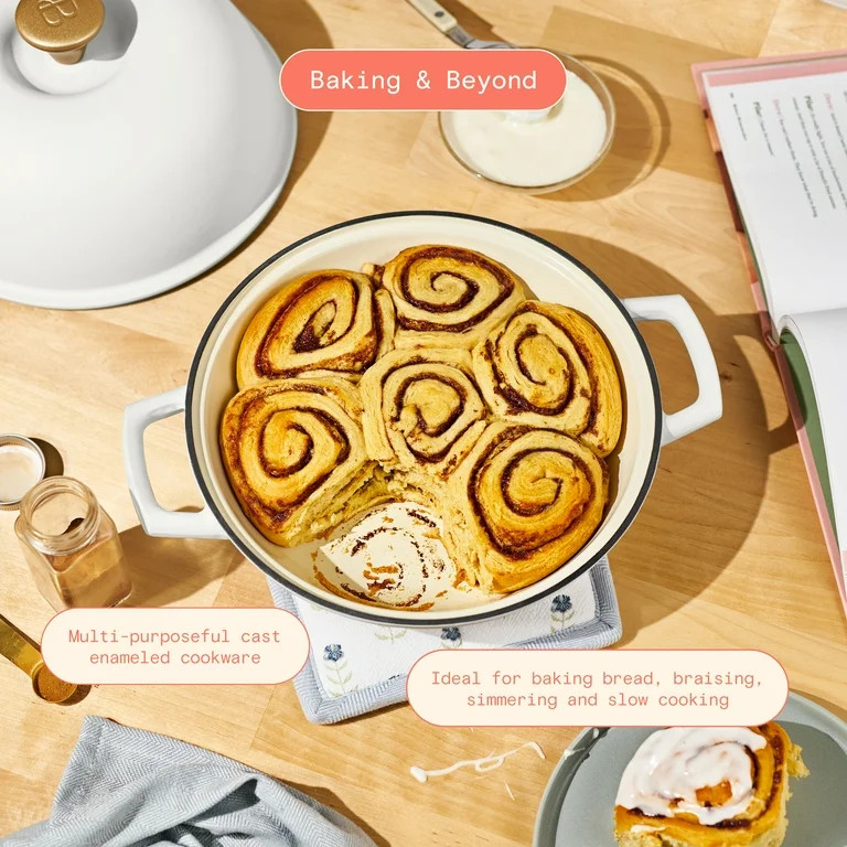 Beautiful Enameled Cast Iron Bread Oven, 10 inch, White Icing by Drew Barrymore | Walmart (US)