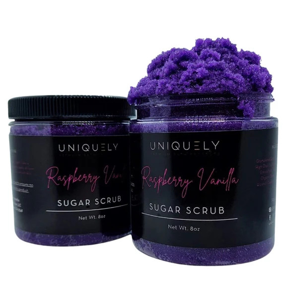Sugar Scrub | Raspberry Vanilla | Body Scrub | Exfoliating Scrub | Sugar Scrub Gift | Sensitive S... | Etsy (US)