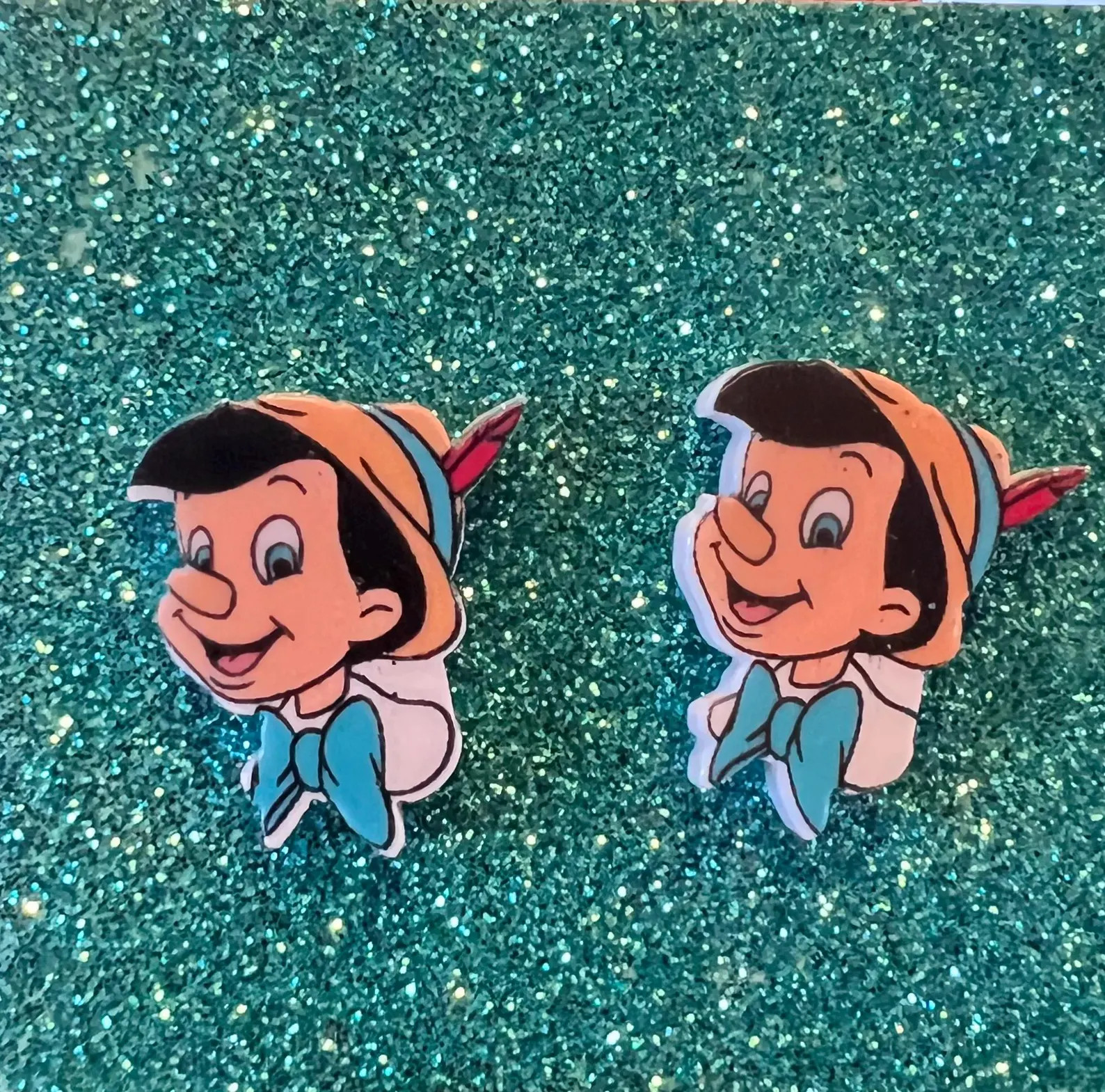 PINOCCHIO earrings, Disney earrings, Walt Disney World earrings, Disney jewelry, Fish extenders, ... | Etsy (US)
