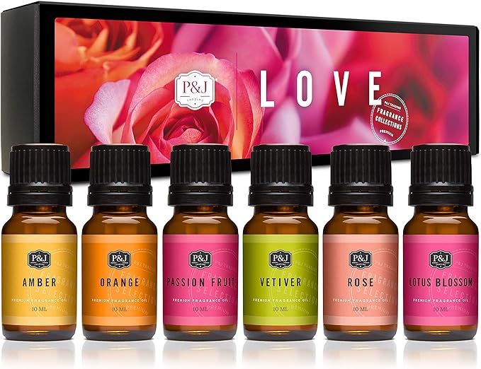 P&J Trading Fragrance Oil | Love Set of 6 - Scented Oil for Soap Making, Diffusers, Candle Making... | Amazon (US)