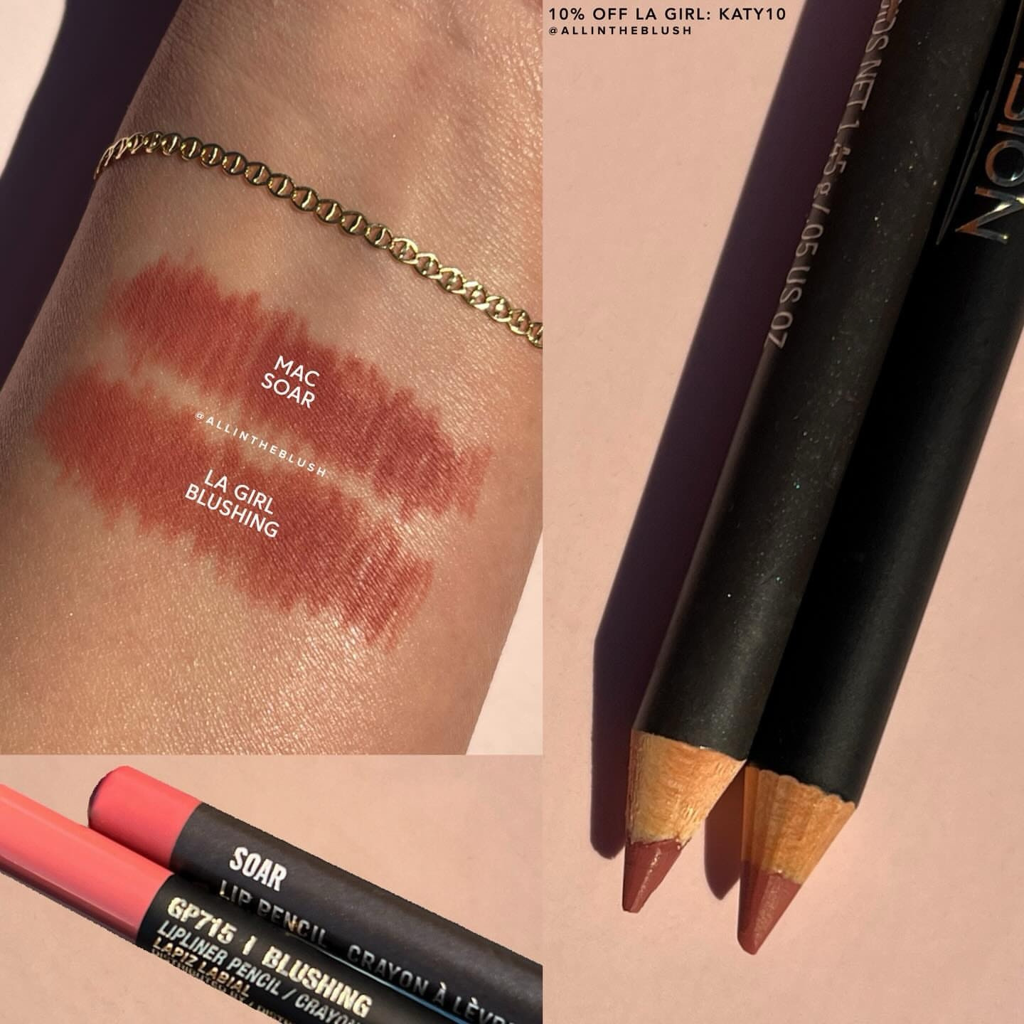 $4 Dupe for MAC ‘Soar’ Lip Pencil👉🏼 LA Girl ‘Blushing’ Lipliner💋

#LTKGiftGuide #LTKSaleAlert #LTKBeauty