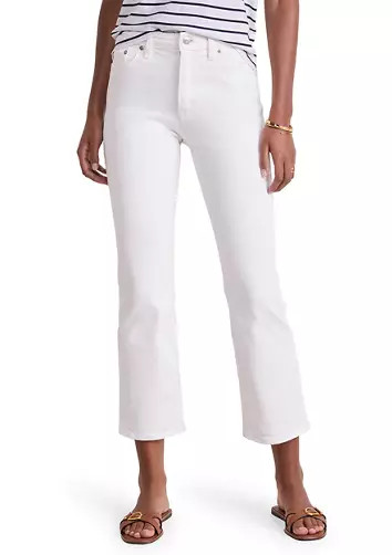 Women's Kick Flare Raw Hem Denim Jeans | Belk
