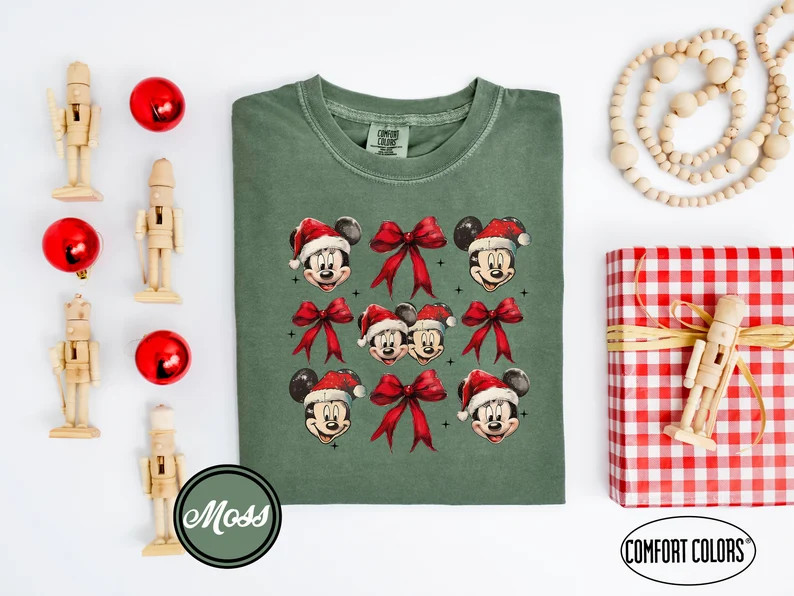 Disney Mickey Coquette Shirt, Disney Christmas Shirt, Retro Mickey Christmas Shirts, Mickey's Ver... | Etsy (US)