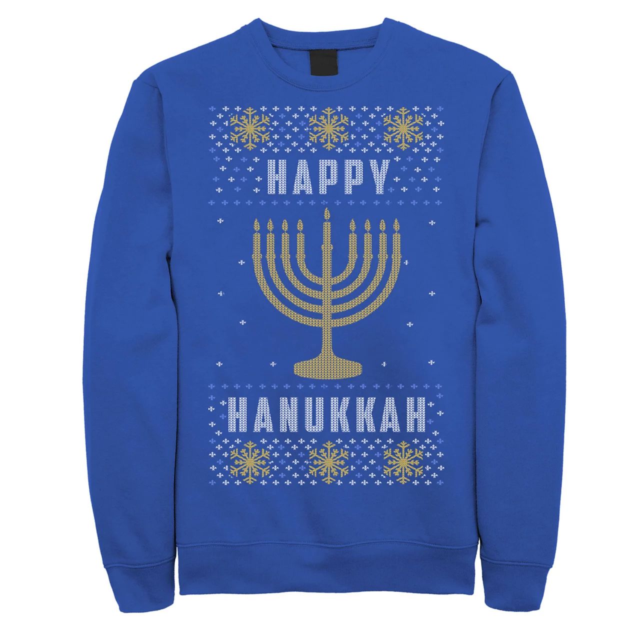 Men's Happy Hanukkah Menorah Knit Style Sweatshirt | Kohl's