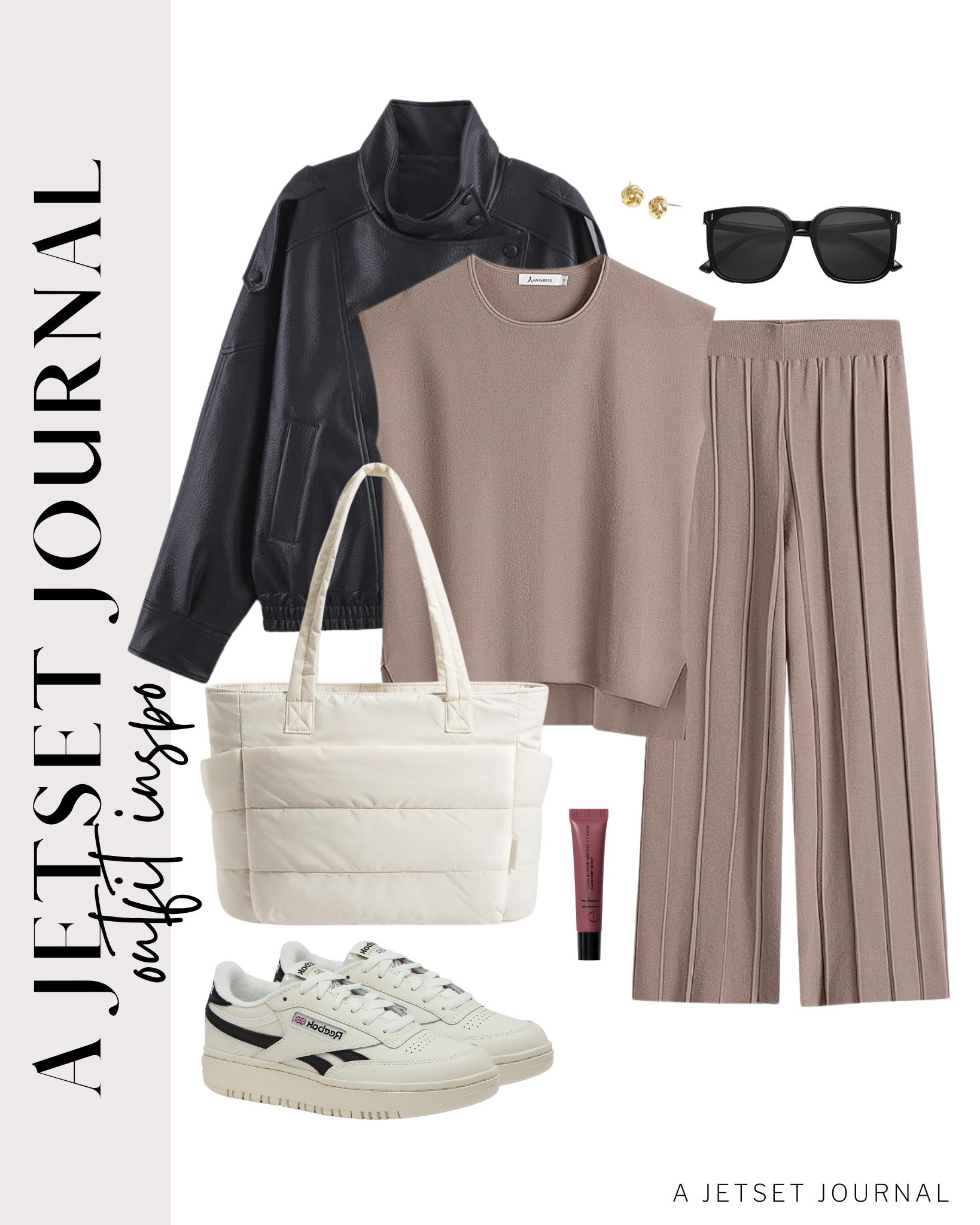 Here’s your comfy outfit idea for the day. This two piece set from Amazon is so easy to style and looks cute!
matching set, elf lip bag, gold earrings set, tote bag, faux leather jacket,  airport outfit, winter to spring fashion, comfy outfit, winter to spring style, everyday look, running errand outfit idea, makeup favorite, beauty must have, affordable style, amazon fashion

#LTKU #LTKootd #LTKSeasonal