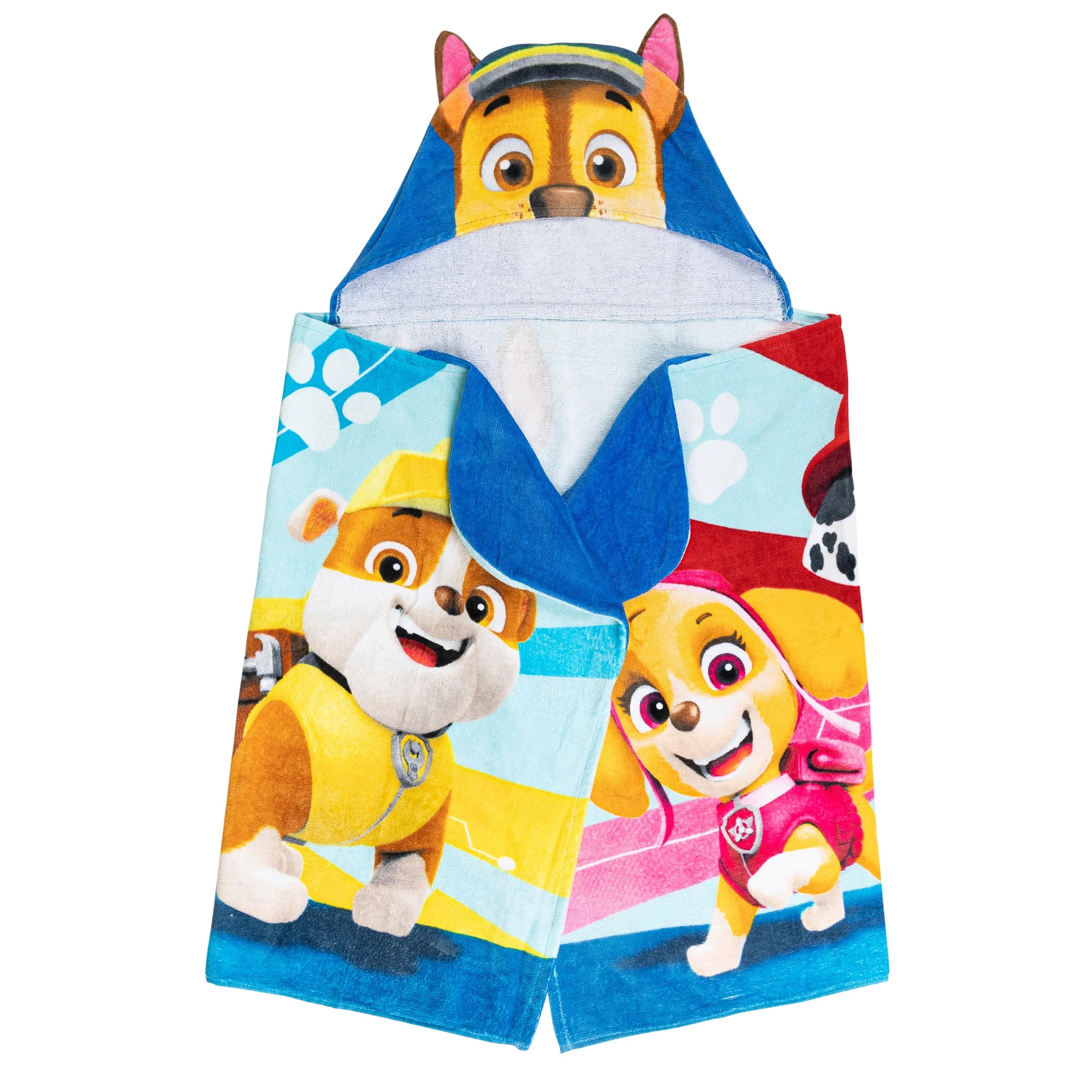 Paw Patrol Chase Kids Cotton Hooded Towel - Walmart.com | Walmart (US)