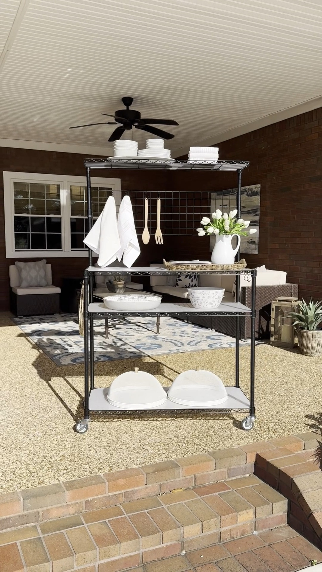 Summer hosting hack you didn’t know you needed:
This rolling baker’s rack is saving my sanity when it comes to outdoor entertaining!

No more running back inside for the plates, napkins, or drink refills—this little beauty keeps it all organized and stylish.

Use it as a mobile drink station, a serve-yourself snack bar, or even a place to stash pool towels and sunscreen.
Functional + cute = a win in my book.

Tap follow @housemademoore for more smart hosting finds and home styling tips on a budget!

#LTKSummerEdit #LTKSeasonal #LTKHome