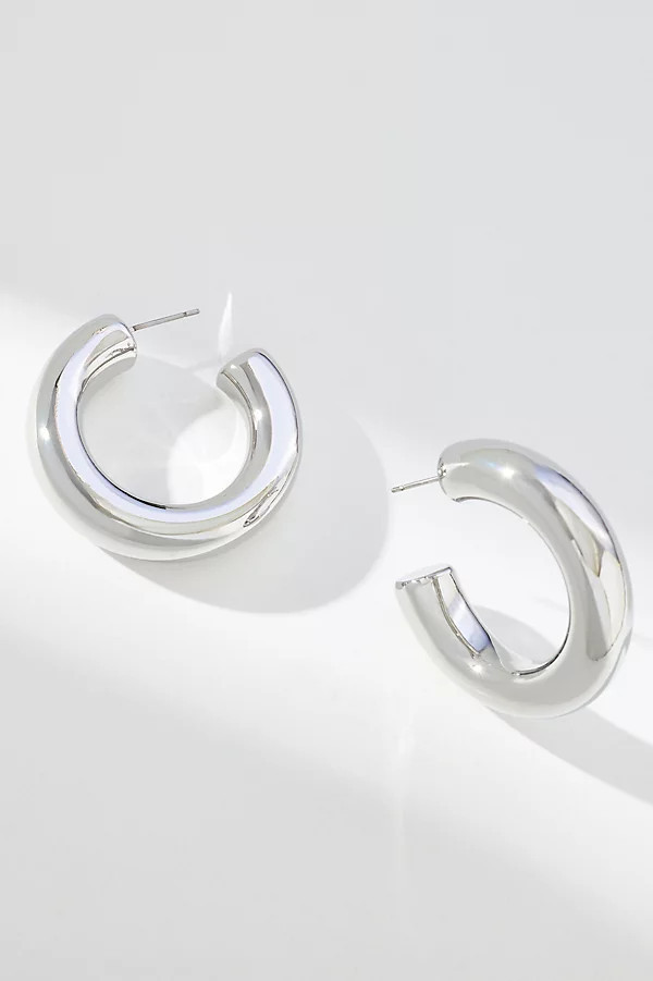 Large Tube Hoop Earrings | Anthropologie (US)