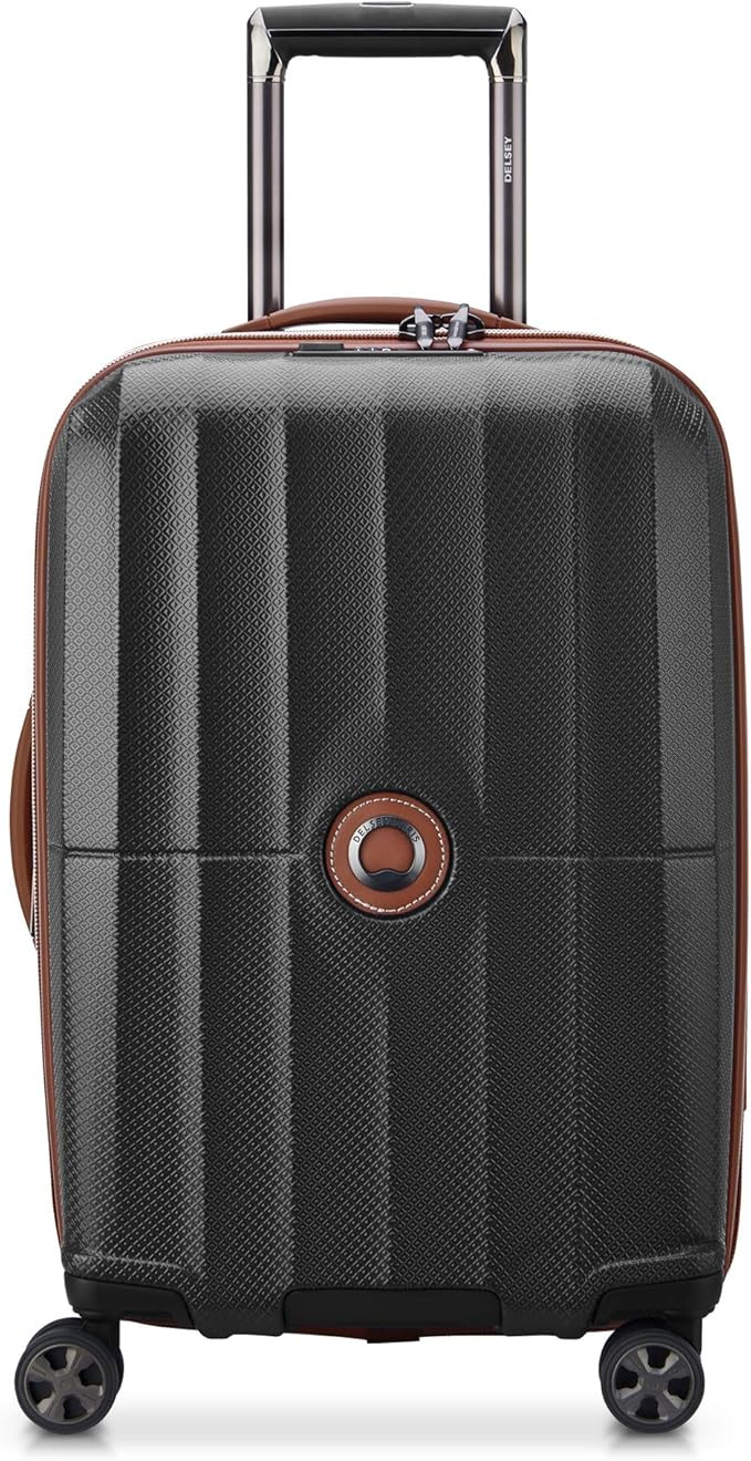 DELSEY Paris St. Tropez Hardside Expandable Luggage with Spinner Wheels, Black, Carry-on 21 Inch | Amazon (US)