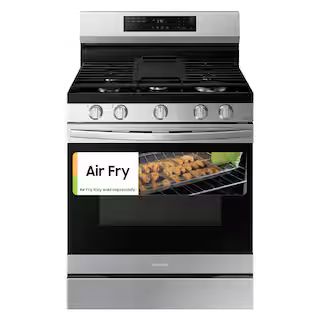 Samsung 6 cu. ft. Smart Wi-Fi Enabled Convection Gas Range with No Preheat AirFry in Stainless St... | The Home Depot