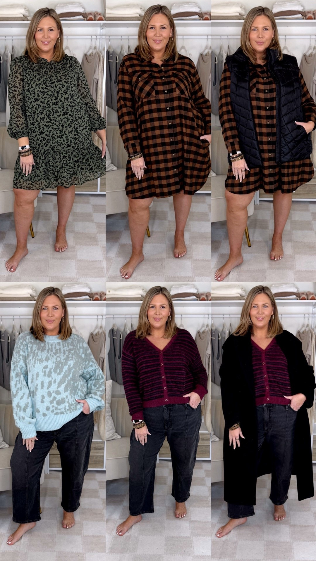 Plus size Walmart fashion haul! 1. Wearing the XXL in this dress! 2. + 3. Wearing a 2X in the black vest and 2X in the dress! 4. Wearing a 20 in the jeans, I could probably do the 18! The sweater is a XXL! 5. The cardigan is a 2X and the jeans are 20! 6. The coat is a XXL! 

My shapewear is a 2X!

Plus size fashion, affordable fashion, Walmart finds, Walmart fashion, fall fashion, fall outfit ideas, chic style, trendy fashion

#LTKOver40 #LTKMidsize #LTKPlusSize