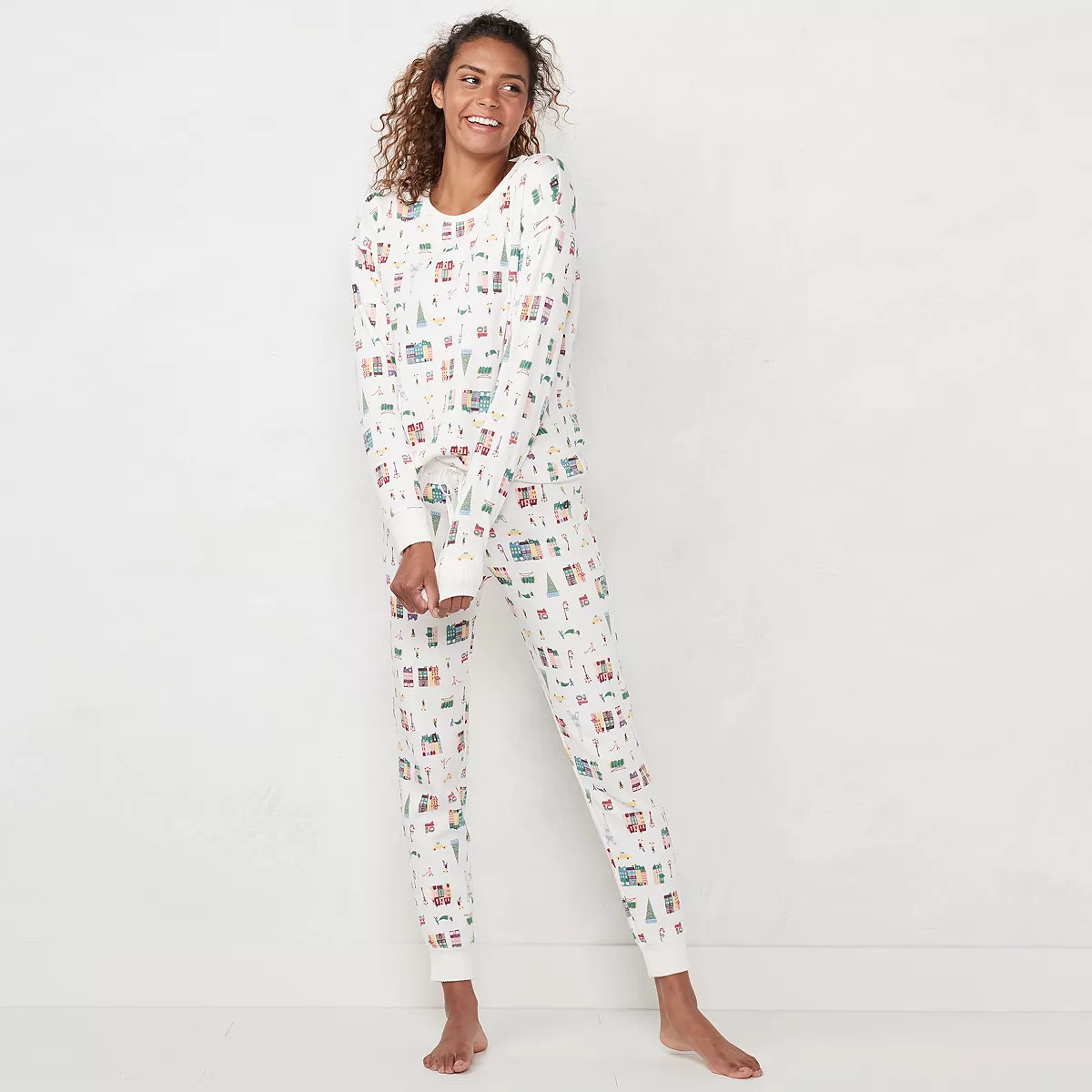 Women's LC Lauren Conrad Extra Soft Pajama Shirt & Pajama Pants Set | Kohl's
