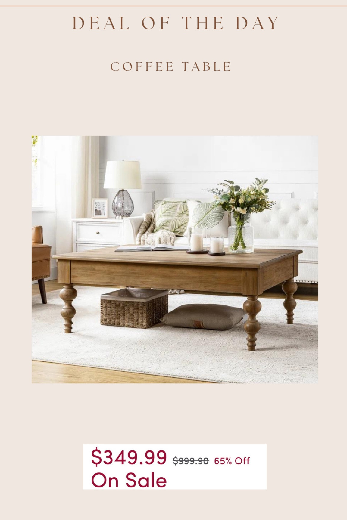 New find / amazing sale!! I’ve never seen a spindle leg coffee table with good reviews less than $550 🙌🏻🙌🏻 such a great sale! 

#LTKhome #LTKsalealert