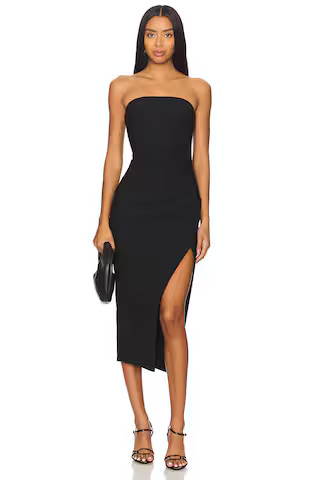 ELLIATT Charlotte Midi Dress in Black from Revolve.com | Revolve Clothing (Global)