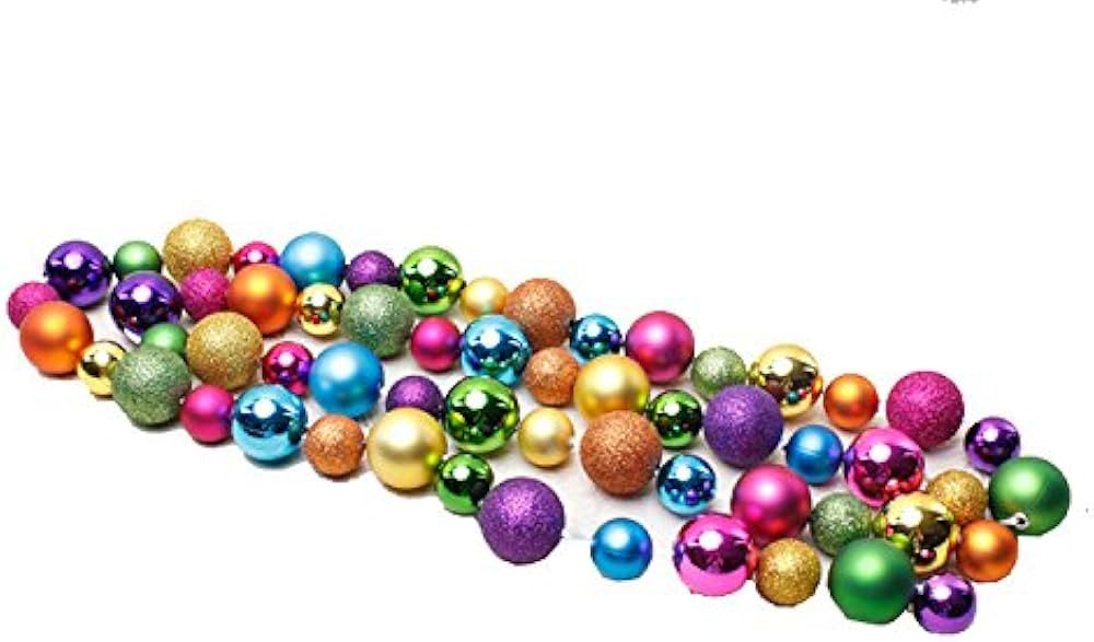 Multi Color 78.74inch Shatterproof Christmas Ball Garland(Color Random) | Amazon (US)