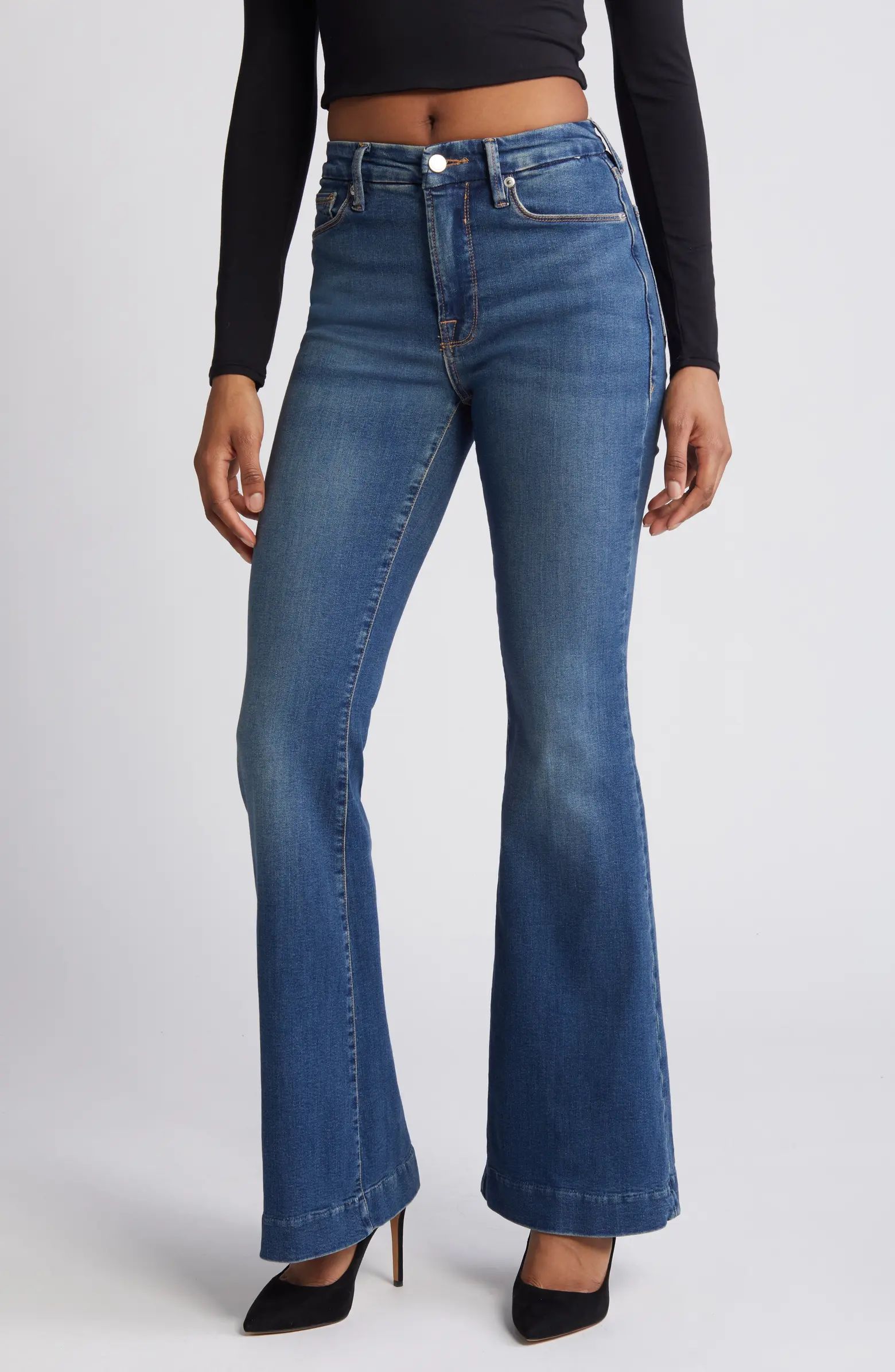 Good American Good Legs Flare Jeans | Nordstrom | Nordstrom