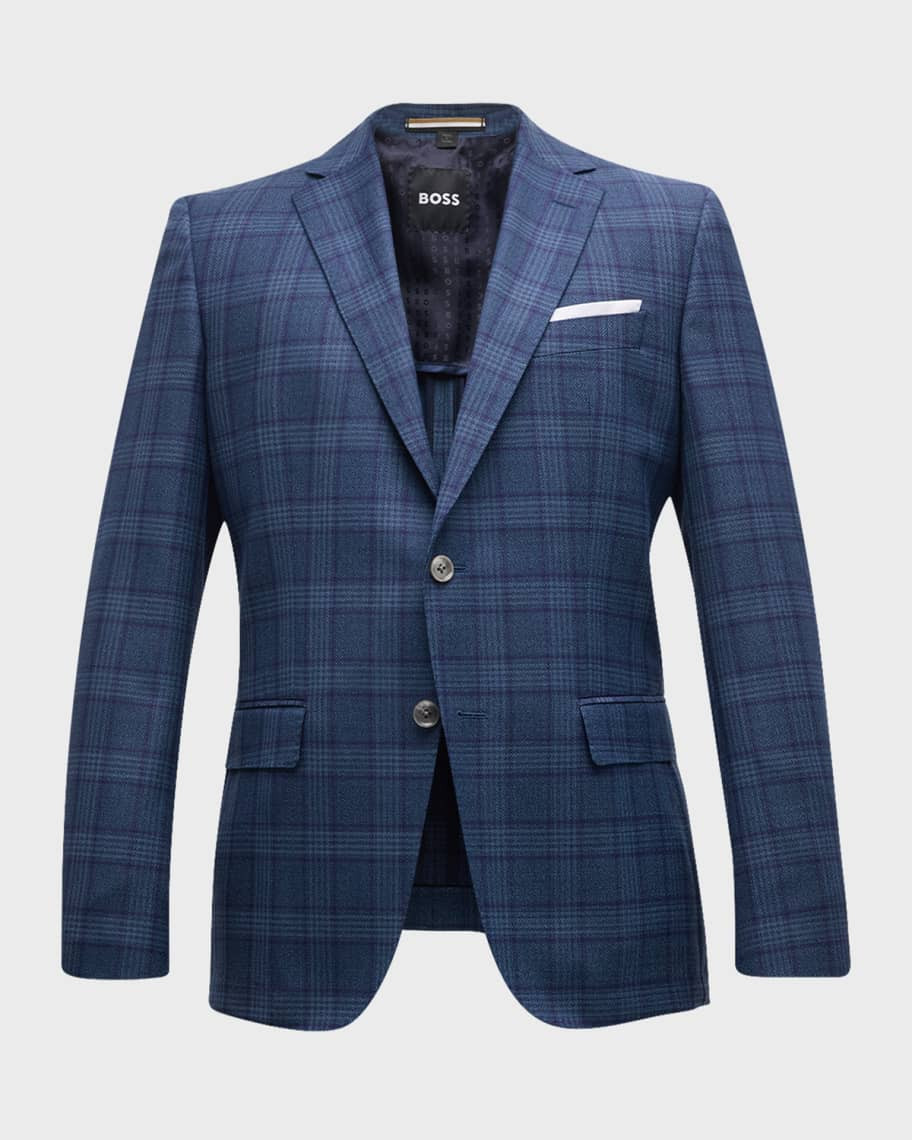 BOSS Men's Wool Check Two-Button Sport Coat | Neiman Marcus
