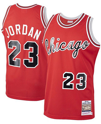 Men's Michael Jordan Red Chicago Bulls 1984-85 Hardwood Classics Rookie Authentic Jersey | Macy's