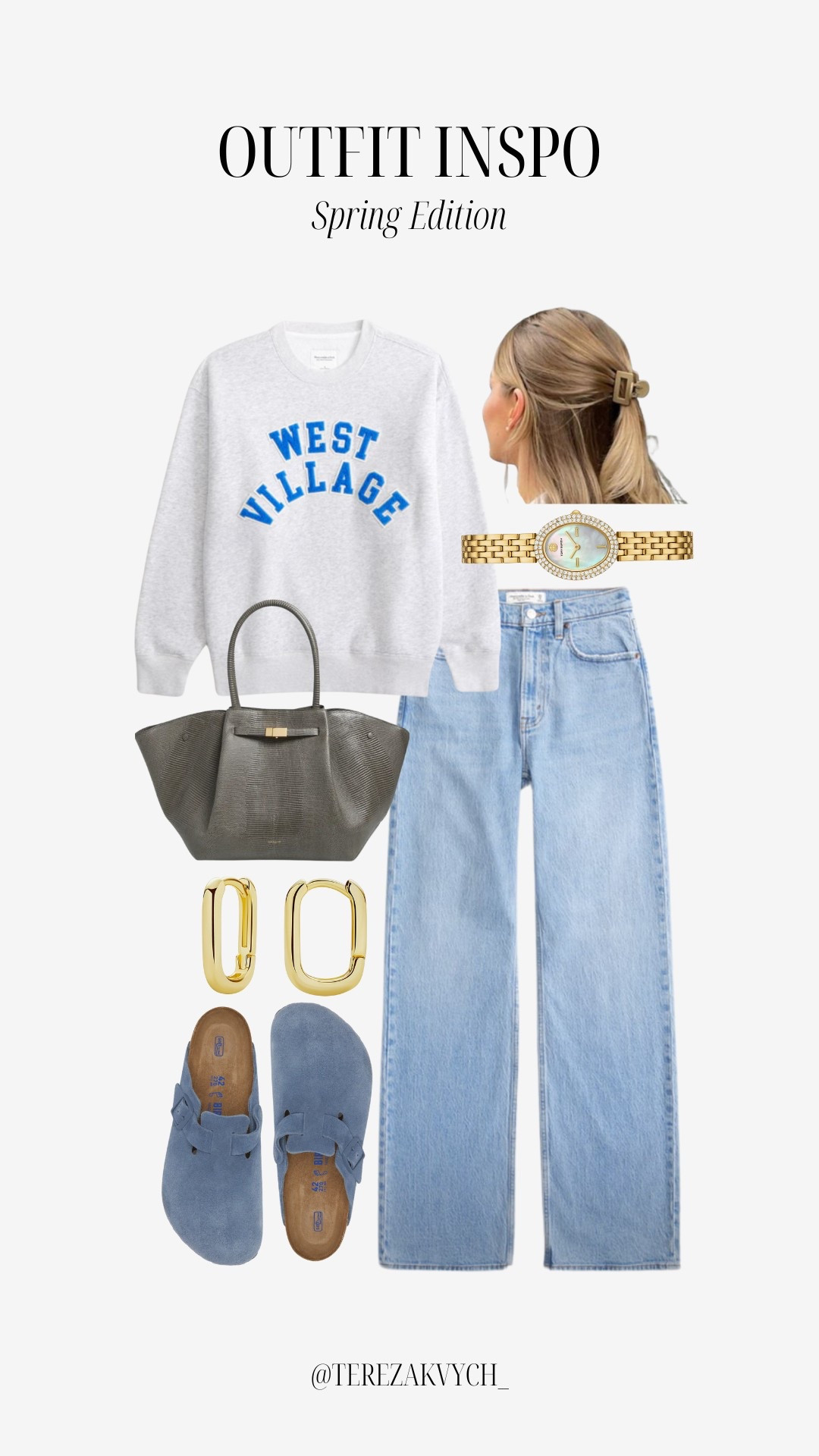 Spring Casual Outfit Inspo 2025 | Sporty & Effortless Street Style

This cozy spring outfit is your go-to for off-duty days. A soft graphic sweatshirt, wide-leg jeans, and sky blue clogs create a chill but trendy vibe 💙 Add sleek gold details and an oversized tote to elevate your everyday errands look.
Click the post link to shop the full look!
#springoutfit #streetstyle #casualstyle #birkenstocks #springvibes #widelegjeans #pinterestoutfit #2025style


#LTKFindsUnder100 #LTKSaleAlert #LTKStyleTip