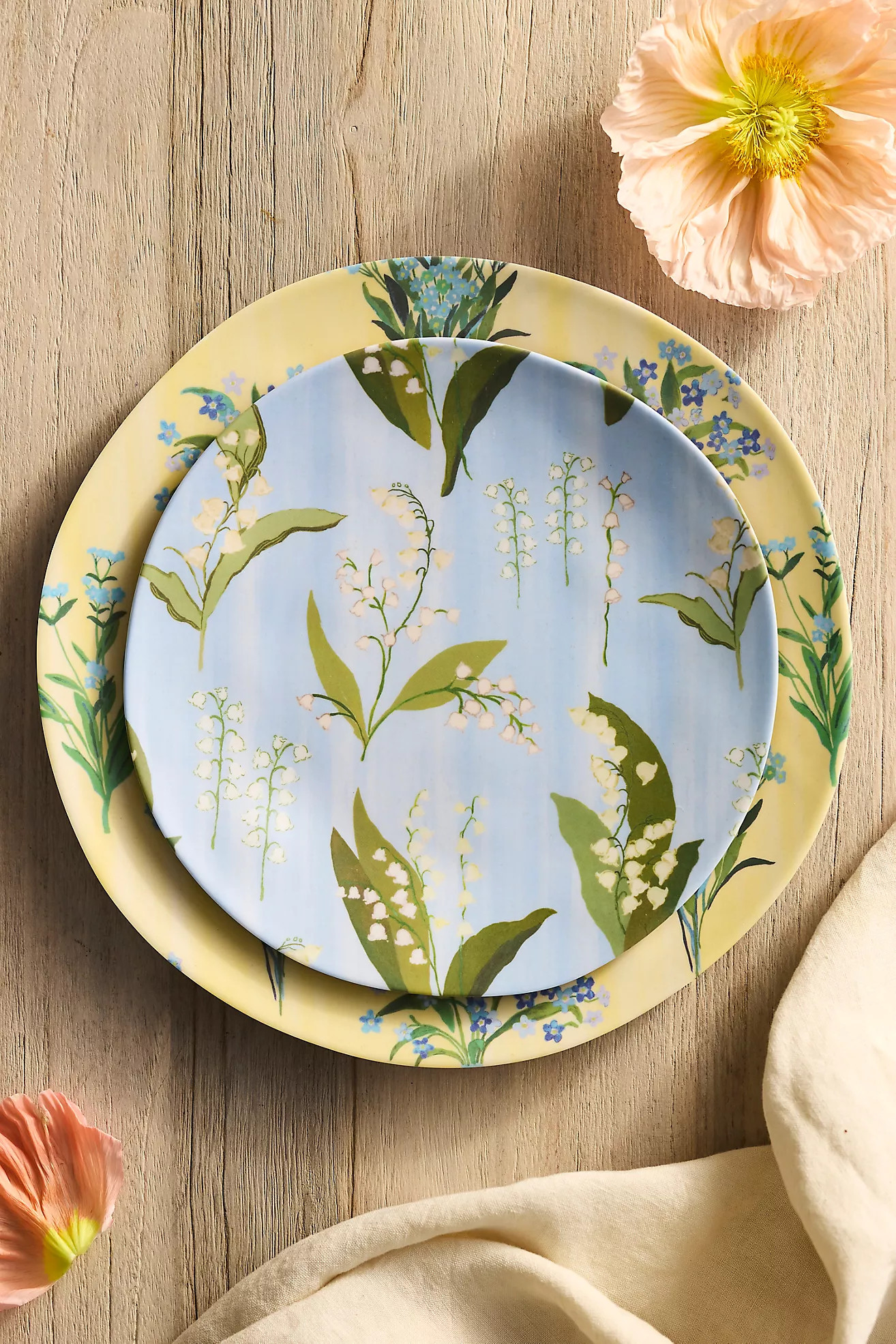 Floral Melamine Side Plates, Set of 4 | Anthropologie (US)