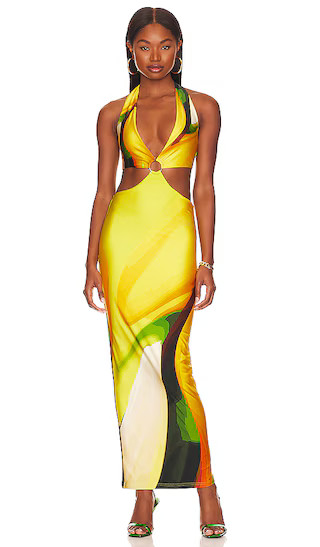 x REVOLVE Gaia Long Dress in Lemon Drop | Revolve Clothing (Global)