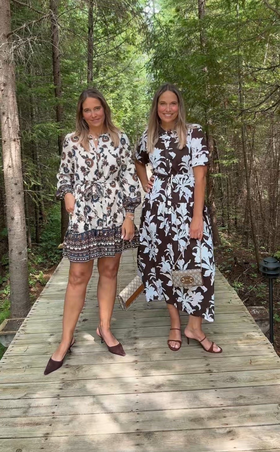 The it color for fall is brown! We are loving these patterned brown dresses from Evereve. We think the shorter dress will look great with high boots during fall! These two looks are also perfect for dinner date outfits! 

#LTKSeasonal #LTKOver40 #LTKMidsize