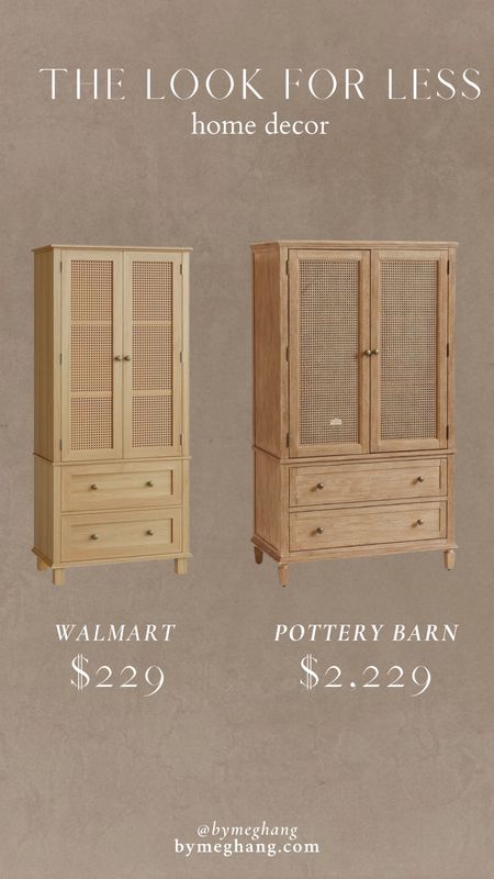 Luxury furniture look for less! This Walmart cabinet looks so similar to the pottery barn version and for a much more affordable price! 

#LTKsalealert #LTKhome