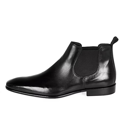 Black smart leather Chelsea boots | River Island (UK & IE)