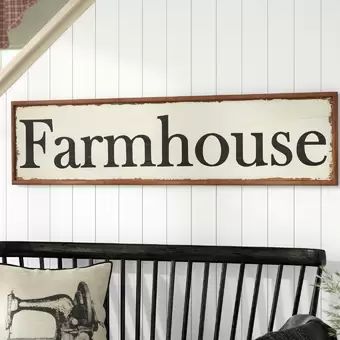 Wood Hand-Painted 'Farmhouse' Wall Décor | Wayfair North America