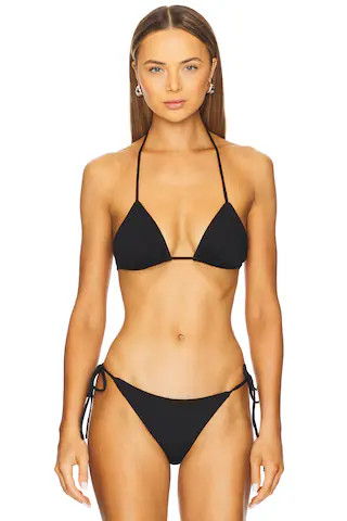 Susana Monaco String Bikini Top in Black from Revolve.com | Revolve Clothing (Global)
