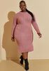 Cable Knit Midi Sweater Dress | Ashley Stewart
