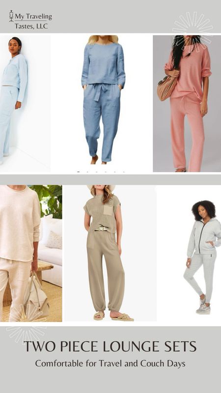 Are you looking for a comfy, two pieces set for airplane travel or couch days?? The pieces are great for both! There is something for every budget. Travel Outfit. Resort Wear  

#LTKstyletip #LTKtravel #LTKover40