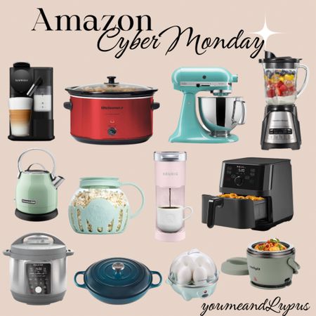 Amazon Cyber Monday Kitchen finds, crockpots, Keurig, espresso makers, air fryers, Insta pot, tea pots, hard boil egg makers, popcorn makers, blenders, knife sets, grills, cast iron pots, smokers, Amazon finds, sales, YoumeandLupus 

#LTKCyberWeek #LTKHoliday #LTKGiftGuide