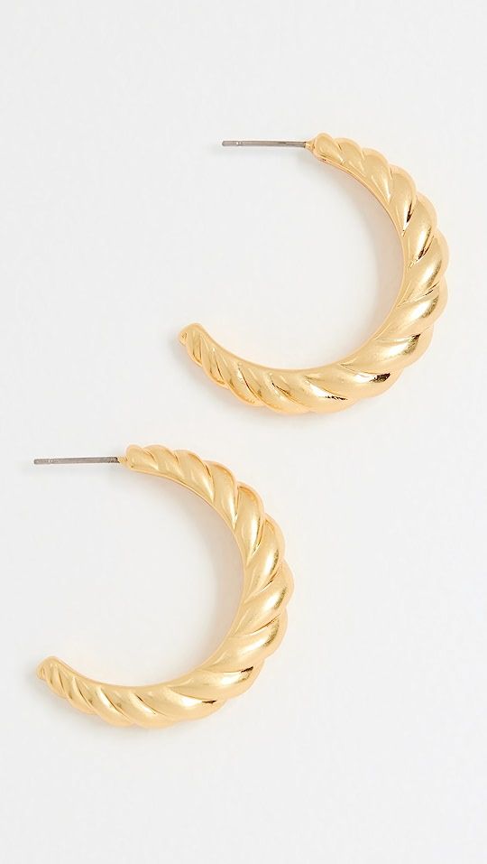 Puffed Large Hoop Earrings | Shopbop