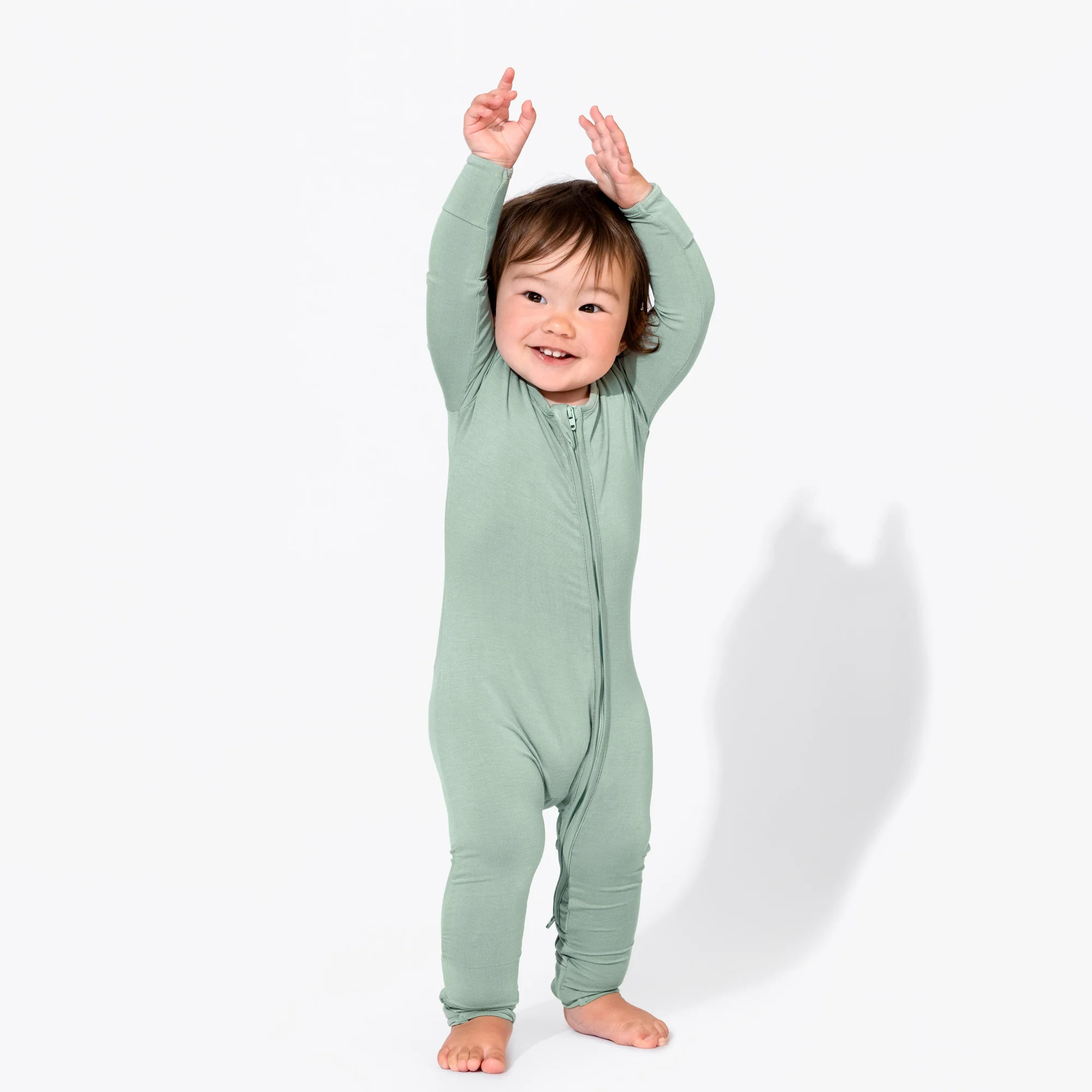 Misty Green Bamboo Convertible Footie | Bellabu Bear