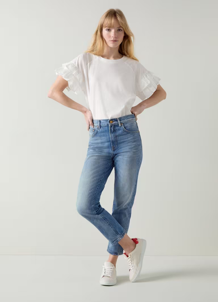 Fara Mid Indigo Denim Cropped Jeans | L.K. Bennett (UK)