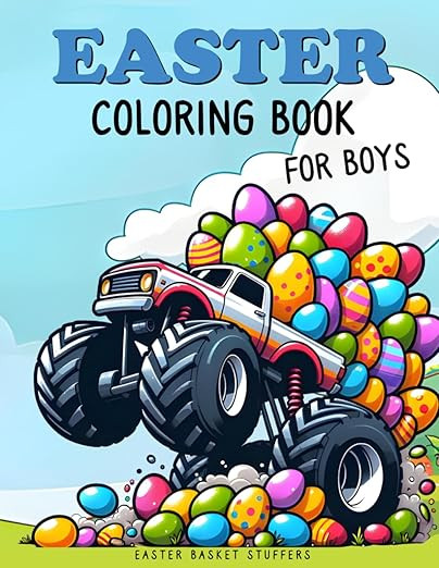 Easter Basket Stuffers: Coloring Book for Boys: Fun and Easy Coloring Book With Ninjas, Cars, Dra... | Amazon (US)