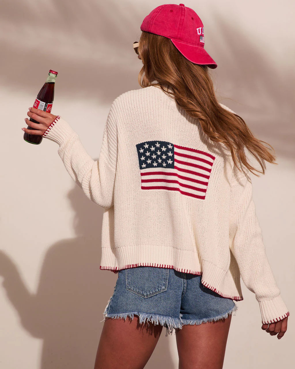 Freedom Tide American Flag Graphic Print Cardigan | VICI