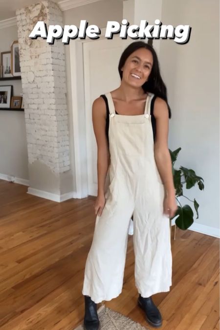 Urban outfitters tank top . Overalls for fall. Wide leg overalls. Wide leg pants. Black tank top. Fall outfit. Fall fashion. Fall casual outfit 

#LTKunder50 #LTKunder100 #LTKtravel