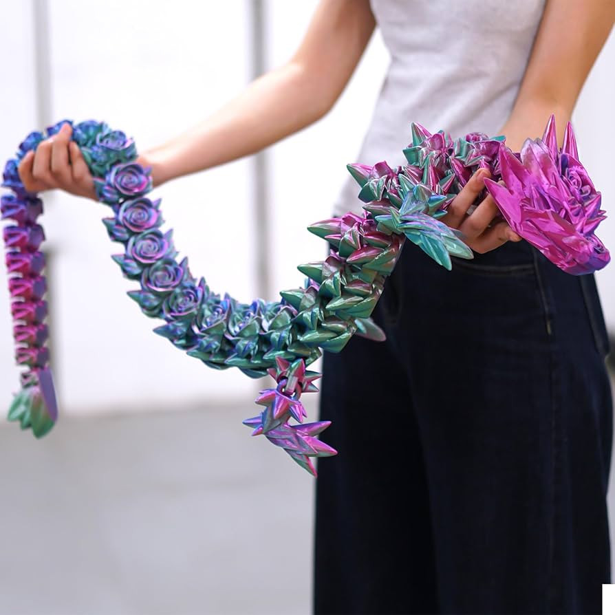 47.5inch Super Large 3D Printed Rose Dragon,Flexible Joint Animal Figurines, Cool Stuff Fun Gift,... | Amazon (US)