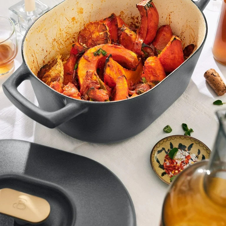 Beautiful 6QT Enamel Dutch Oven, Grey Smoke by Drew Barrymore | Walmart (US)