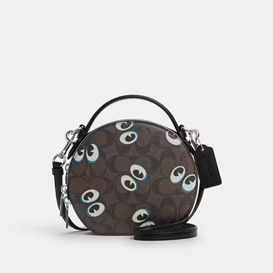 Canteen Crossbody In Signature Canvas With Halloween Eyes | Coach Outlet