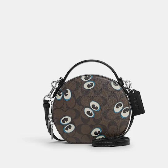 Canteen Crossbody In Signature Canvas With Halloween Eyes | Coach Outlet