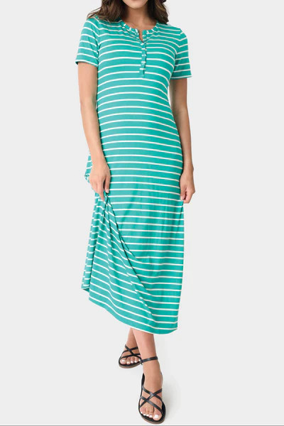 Henley Detail Knit Maxi Dress | Gibsonlook