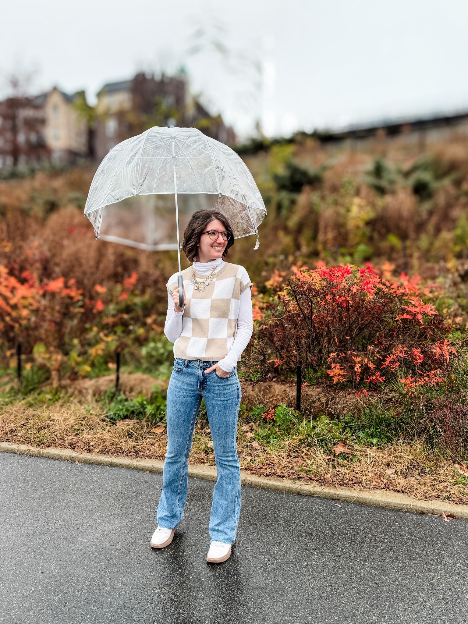 Checked sweater: TTS
Tissue turtleneck: TTS
Flare jeans: TTS, wearing the short length
Allbirds sneakers: TTS use code LIZLOVES for a discount @allbirds #allbirdspartner

#LTKCyberWeek #LTKHoliday #LTKGiftGuide