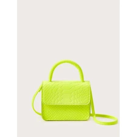 Women s Bags Mini Neon Lime Croc Embossed Shoulder Crossbody Handbag Satchel Bags WM2320220807 | Walmart (US)